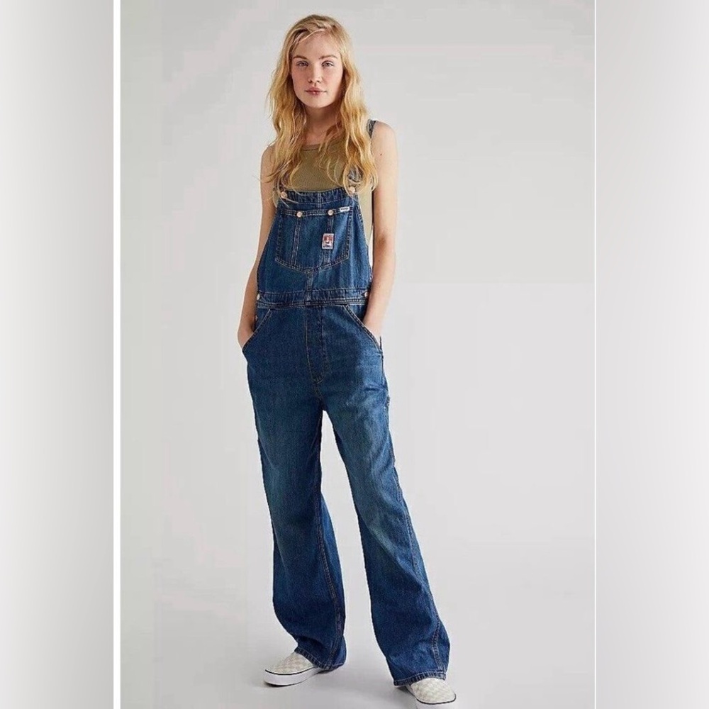 Wrangler Casey Jones Denim Straight Leg Coveralls Jumpsuit SIZE:M